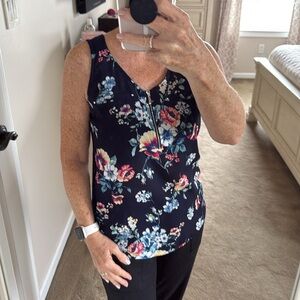 IZ Byer Sleeveless Floral Blouse